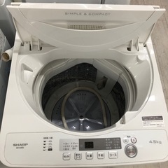 安心の6ヶ月保証付き！SHARP全自動洗濯機2018年製4.5kg【トレファク堺福田店】