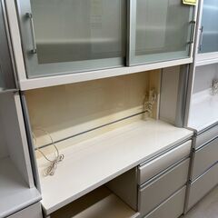 ジモティ来店特価!!　　食器棚　サンモア　ホワイト　　J-0454
