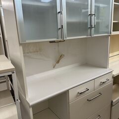 ジモティ来店特価!!　　食器棚　ホワイト　　J-0455