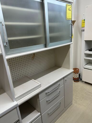 ジモティ来店特価!!　　食器棚　ホワイト　　J-0457
