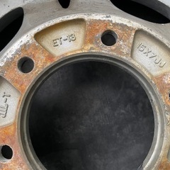 H417-1)7J-15-13 139.7/6H ハブ110 深リム中古4本セット！ランクル、