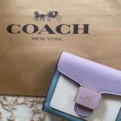 【ネット決済・配送可】COACH  バイカラー  レディース財布...