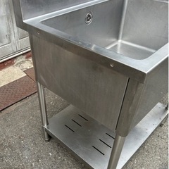 業務用 tanico 1槽シンク 幅750×奥600×高さ800+150(mm) 蛇口付き 流し台 一層シンク タニコー 一層 1層 厨房 厨房機器 店舗用品 大阪発