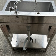 業務用 tanico 1槽シンク 幅750×奥600×高さ800+150(mm) 蛇口付き