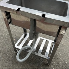 業務用 1槽シンク 幅600×奥400×高さ800(mm) 横型シンク 流し台 一層シンク 一層 1層 一槽 厨房 店舗用品 厨房機器 大阪発