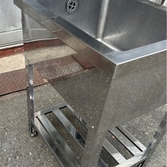 業務用 1槽シンク 幅450×奥600×高さ800+90(mm) 小型シンク 流し台 一層シンク 一層 1層 一槽 厨房 店舗用品 厨房機器 飲食店 大阪発