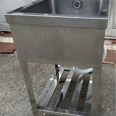 業務用 1槽シンク 幅450×奥600×高さ800+90(mm) 小型シンク 流し台 一層シンク 一層 1層 一槽 厨房 店舗用品 厨房機器 飲食店 大阪発