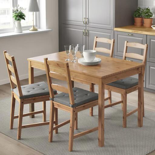 【ご商談中‼️】IKEA ダイニングテーブルセット 4脚 木製