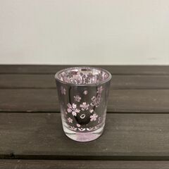 ガラス猪口（桜柄・ピンク）