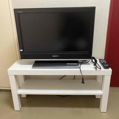 SONY26V型テレビ、テレビ台、汎用性リモコン、アンテナ…