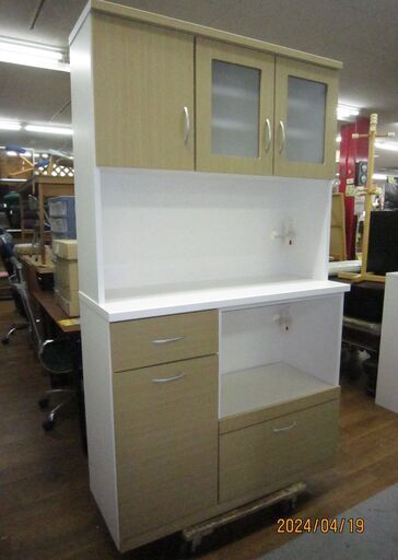 R488 一生紀 キッチンボード、食器棚、コンパクトタイプ、幅105cm Used
