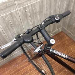 ss6287　クロスバイク 28インチ ブラウン系 自転車 茶 シマノ6段変速 スポーツタイプ フラットハンドル スポーツサイクル クロスバイク 中古