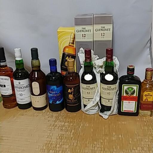 値下げ⤵️　旧グレンリヴェット12年2本 旧竹鶴ピュアモルト他9本セットまとめ売り。