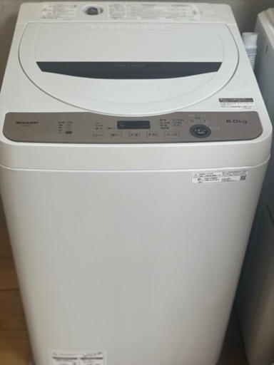 送料・設置込み可　洗濯機　6kg SHARP 2022年