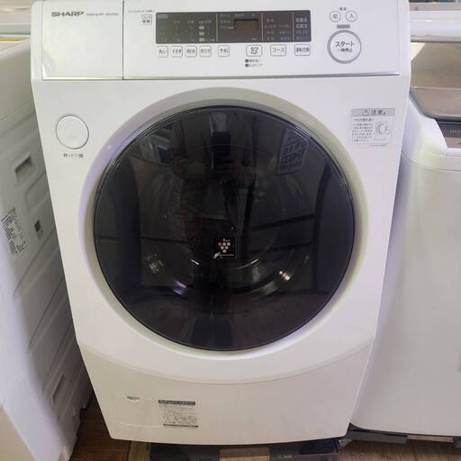 送料無料・設置無料有りSHARP ドラム式洗濯乾燥機 10.0/6.0k 2022年製 ES-H10G-WR 中古