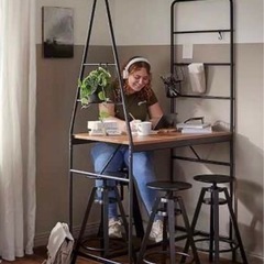 IKEA イケア テーブル はしご収納付きHAVERUD ホーヴ...