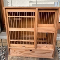 小鳥　箱庭　鳥籠　木製　木箱
