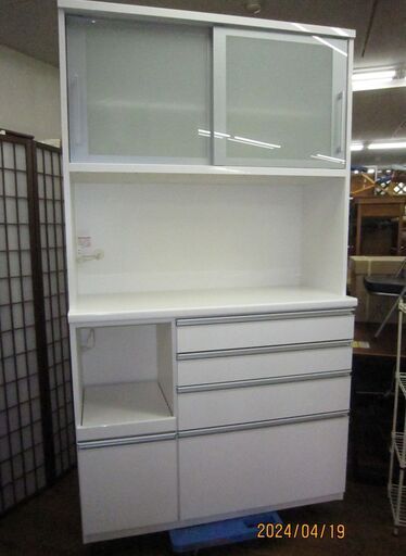 R509 松田家具 キッチンボード、食器棚、幅117cm Used・美品