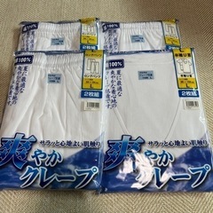 新品　紳士クレープ肌着2枚組 Lサイズ 各種計4個