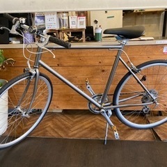 【後輪タイヤ・後輪チューブ新品！Tokyo bike】クロモリフレーム　8速　650×25cミニベロ　ガンメタ