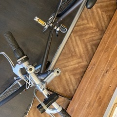 【後輪タイヤ・後輪チューブ新品！Tokyo bike】クロモリフレーム　8速　650×25cミニベロ　ガンメタ