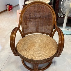 籐　座椅子(座面高27cm)
