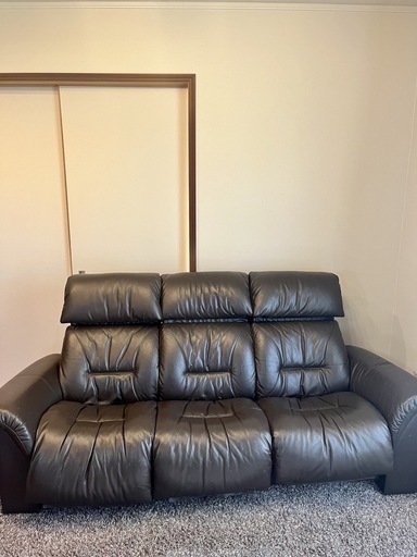 MARUICHI マルイチセーリング リクライニング 3人掛けソファ (ブラウン