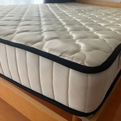 【寝具】セミダブルマットレス+ベッドフレーム（コンセント付）※確定