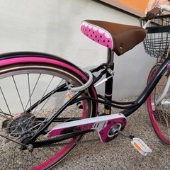 取引完了　22インチ子供自転車　ピンク　パンクあり