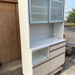 美品　丸仙工業　大型 高級キッチンボード　食器棚 48139-2-020