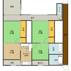 大町町 4DK 庭付き平屋戸建て賃貸物件