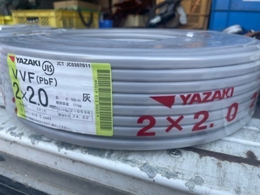 YAZAKI ＶＶＦ　2×2.0 100m