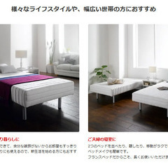 未使用に近い 2台 dinosで購入 フランスベッド 軽くて丈夫な脚