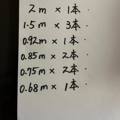 足場パイプ、クランプ【残りだけ】