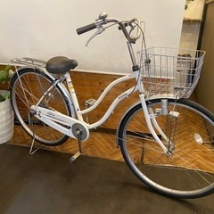 自転車  27インチ　ホワイト