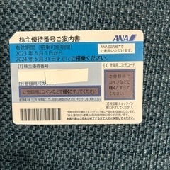 【ネット決済】ANA株主優待券　2024.5.31まで