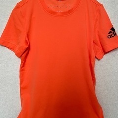 アディダス  adidas  160  オレンジ　Tシャツ　