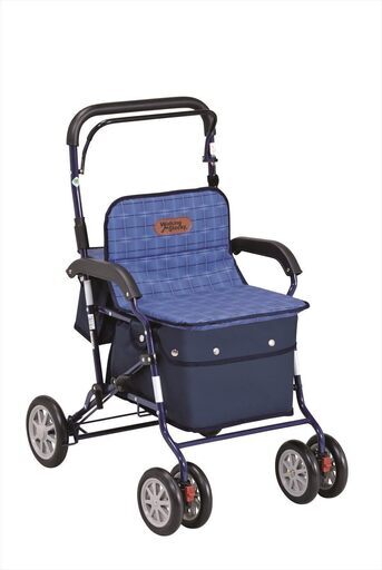 新品 幸和製作所 アルミ製シルバーカー PW298 ネイビー