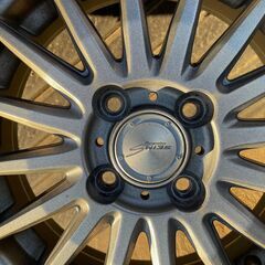 155/65R14 スタットレスタイヤ/アルミ　+　サマータイヤ付き + ラック付き