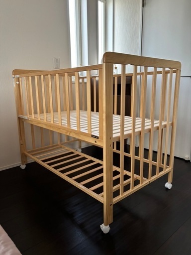 【 美品 】ベビーベッド　ハイタイプ　ヤトミ　ぐっすり2