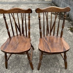 飛騨の家具　木製椅子　2脚