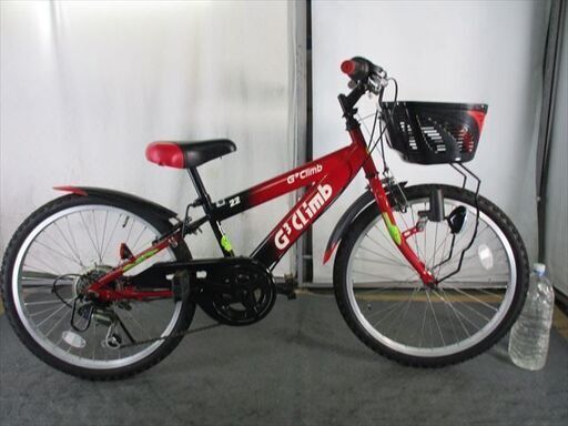 Ｄ479　★11000円★整備済み 中古ジュニアマウンテン子供自転車 【22インチ 赤 】