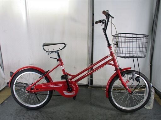 Ｄ480　★　10000円★　ミニベロ中古自転車 【20インチ　赤 】