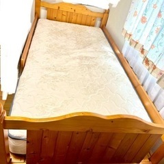 天然木シングルベッド