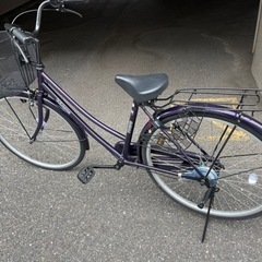 使用半年 自転車 美品 シティサイクル 26インチ 紫 cc m...