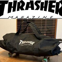 THRASHER　ロゴ刺繍　スラッシャー　スケートボードバッグ　...