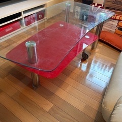強化ガラス　テーブル　