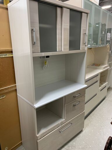 ★来店限定★キッチンボード　上下分割　※レール破損あり