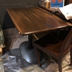 飲食店開業に‼️大きめの高級感あるカフェテーブル　105×60×...