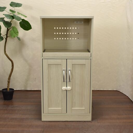 ≪zyt1449ジ≫ ぼん家具 スリムタイプレンジ台 幅58cm レンジボード おしゃれ 炊飯器台/キッチン/ダイニング/収納棚 60405-11